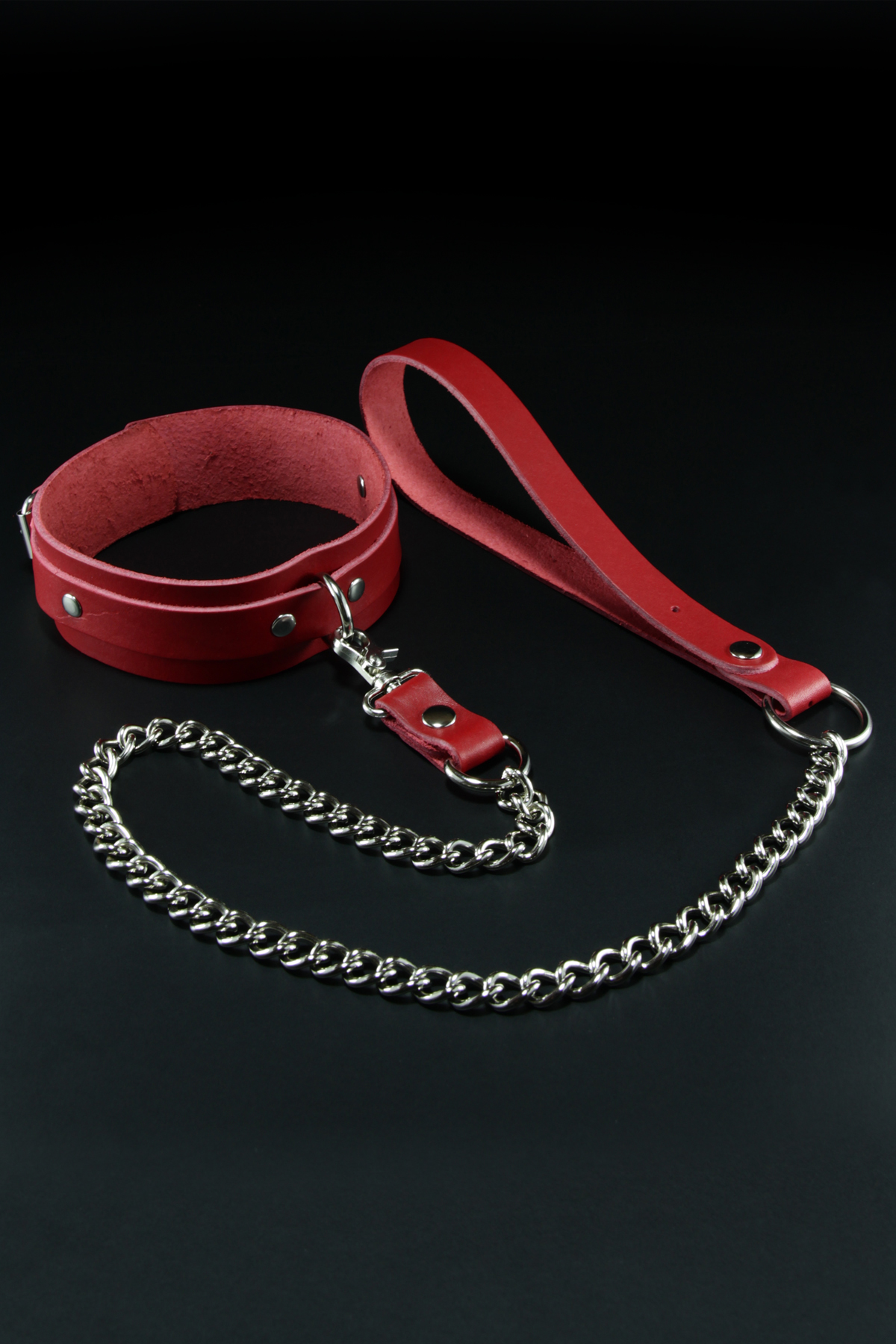 Erobee Hakiki Deri Zincirli Fantazi Tasma | BDSM Choker Origin Serisi - Kırmızı Erobee Hakiki Deri Zincirli Fantazi Tasma | BDSM Choker Origin Serisi - Kırmızı
