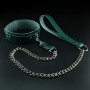 Erobee Hakiki Deri Zincirli Fantazi Tasma | BDSM Choker Origin Serisi - Yeşil