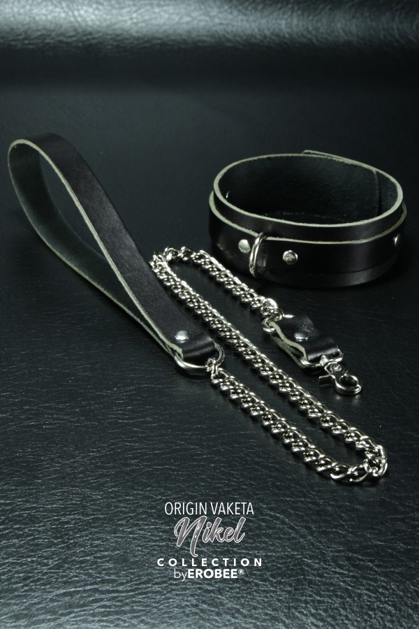 Erobee Vaketa Hakiki Deri Zincirli Fantazi Tasma | BDSM Choker Origin Serisi - Siyah Erobee Vaketa Hakiki Deri Zincirli Fantazi Tasma | BDSM Choker Origin Serisi - Siyah