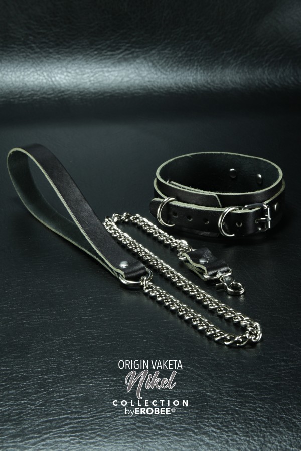 Erobee Vaketa Hakiki Deri Zincirli Fantazi Tasma | BDSM Choker Origin Serisi - Siyah Erobee Vaketa Hakiki Deri Zincirli Fantazi Tasma | BDSM Choker Origin Serisi - Siyah