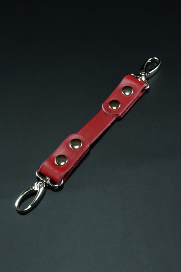 Erobee Hakiki Deri Kelepçe | Özel Tasarım BDSM Cuff Between Serisi - Kırmızı
